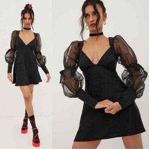 Gabrielle Puff Sleeve Mini Dress by For Love & Lemons